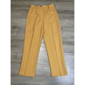 Express Pants Womens Sz 2R Regular Editor Straight Ankle High Rise Yellow